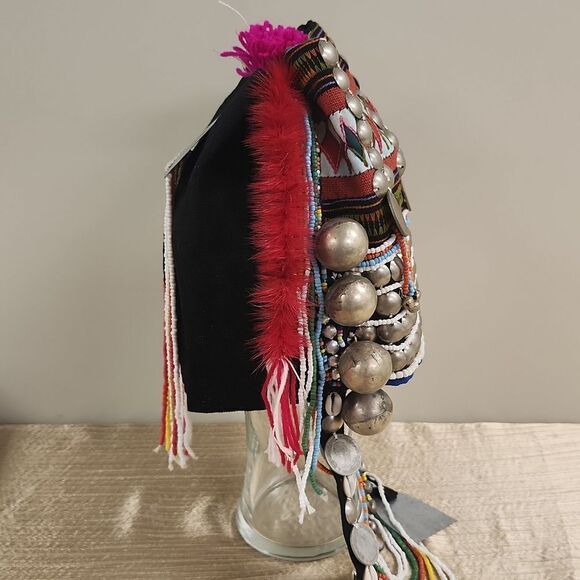 Thailand Akha Hill Tribe Child's Cap - Picture 6 of 16